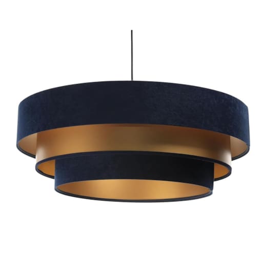 Lampa wisząca TRIO MIX granatowa/złota
