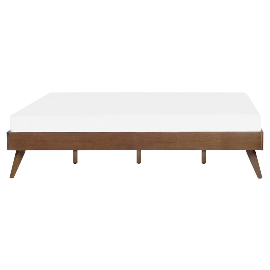 Łóżko drewniane 160 x 200 cm ciemne drewno BERRIC