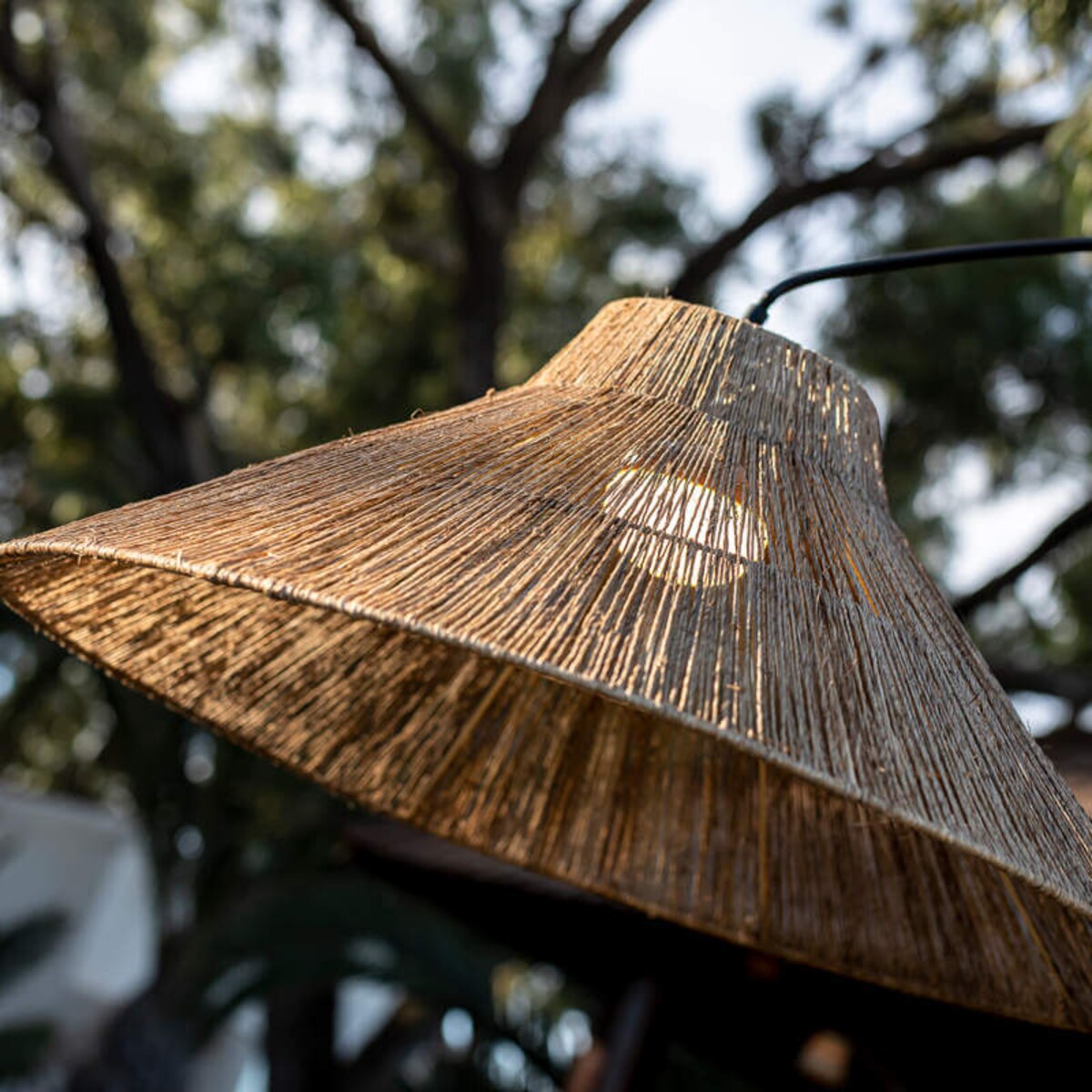 Koszykowa podłogowa lampa Niza LUMNIZ230BXWLNW King Home LED 9W 2700K IP54 brązowa