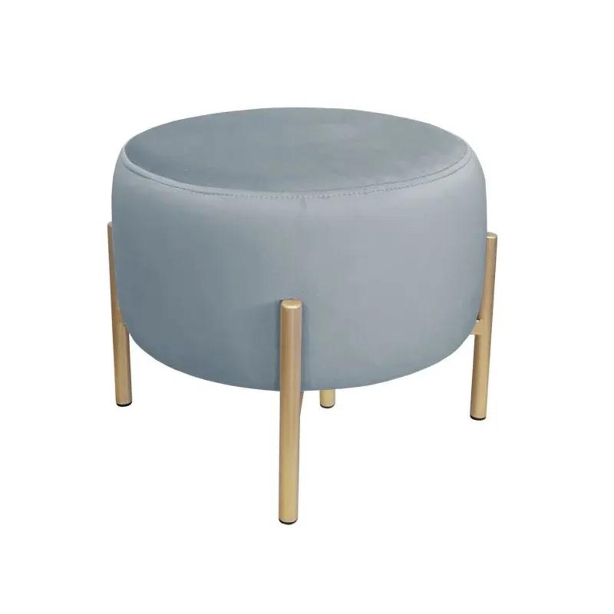 Pufa WILFRED BL VELVET szara/złota