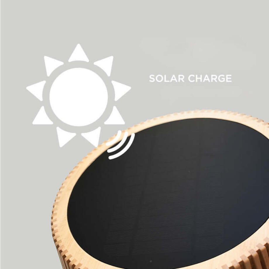 Bambusowa lampa podłogowa Okinawa LUMOKI170XXSWNW King Home LED 9W 2700K IP54 brązowa