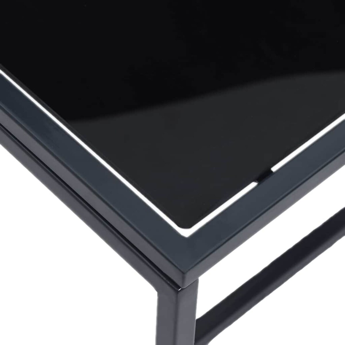 vidaXL Leżaki ze stolikiem 3 pcs Czarny i antracytowy 197 x 54 x 86 cm