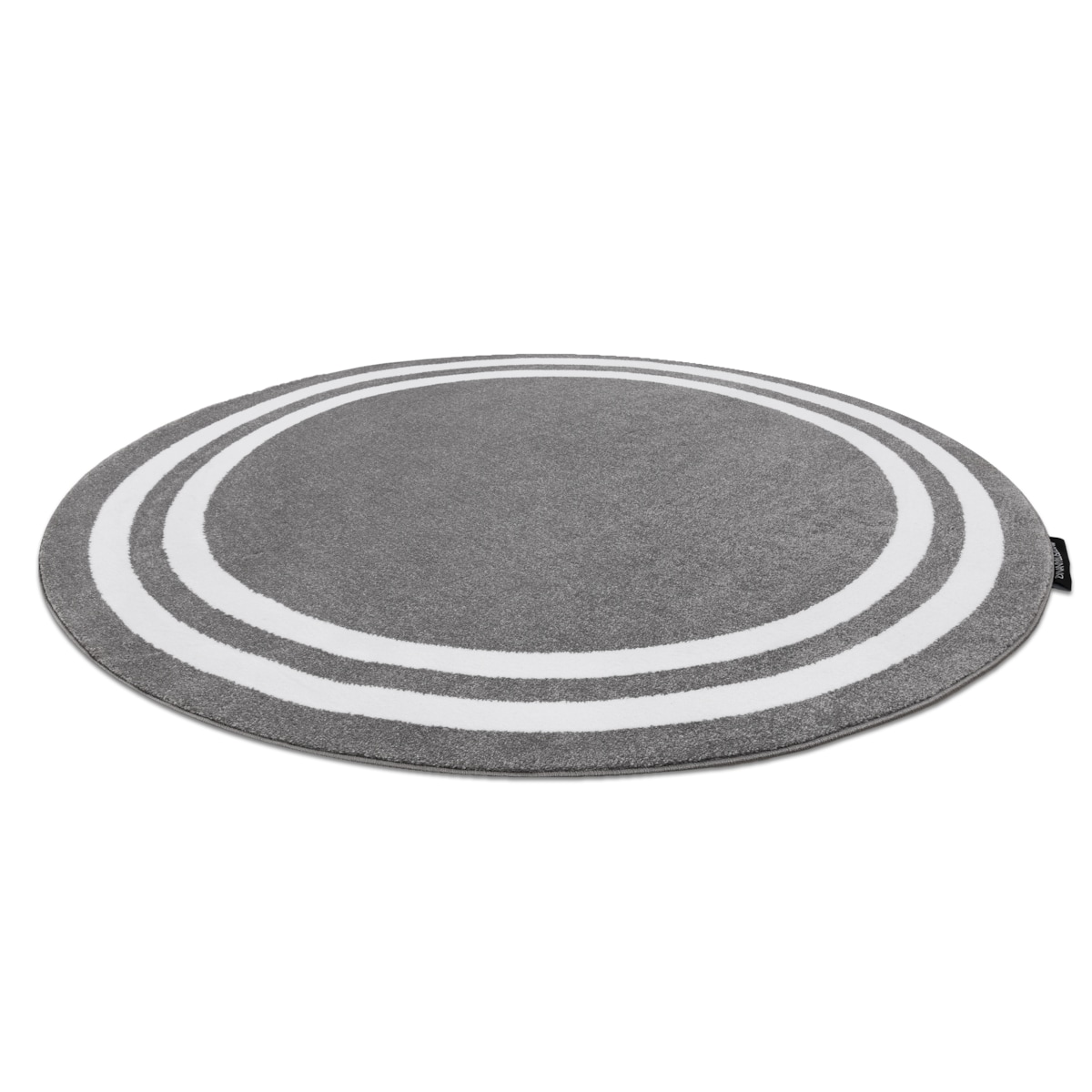 Dywan HAMPTON Ramka koło szary koło 120 cm
