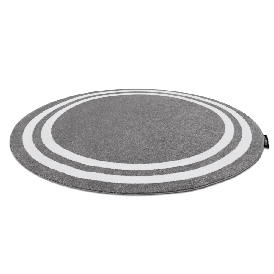 Dywan HAMPTON Ramka koło szary koło 120 cm