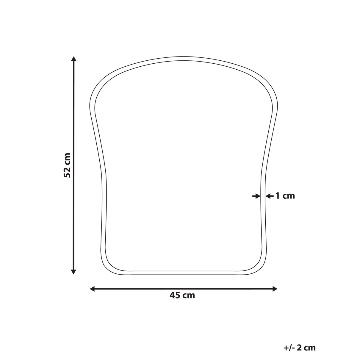 Lustro ścienne NOTH 45 cm 53 cm Metal Złoty