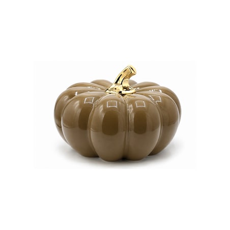 Dekoracja - dynia ceramiczna 20x26x26 cm MANZANA ciemnobeżowa
