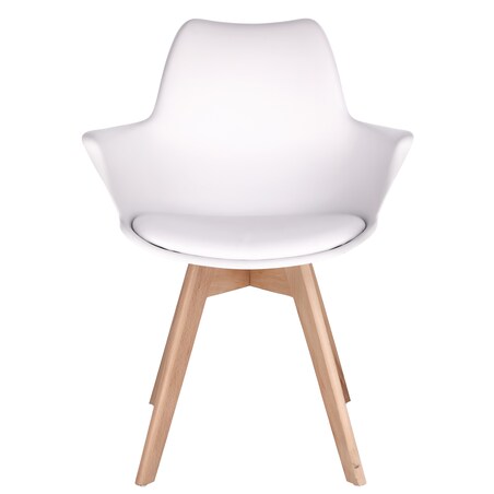 Krzesło wygodne profilowane ORLEAN białe