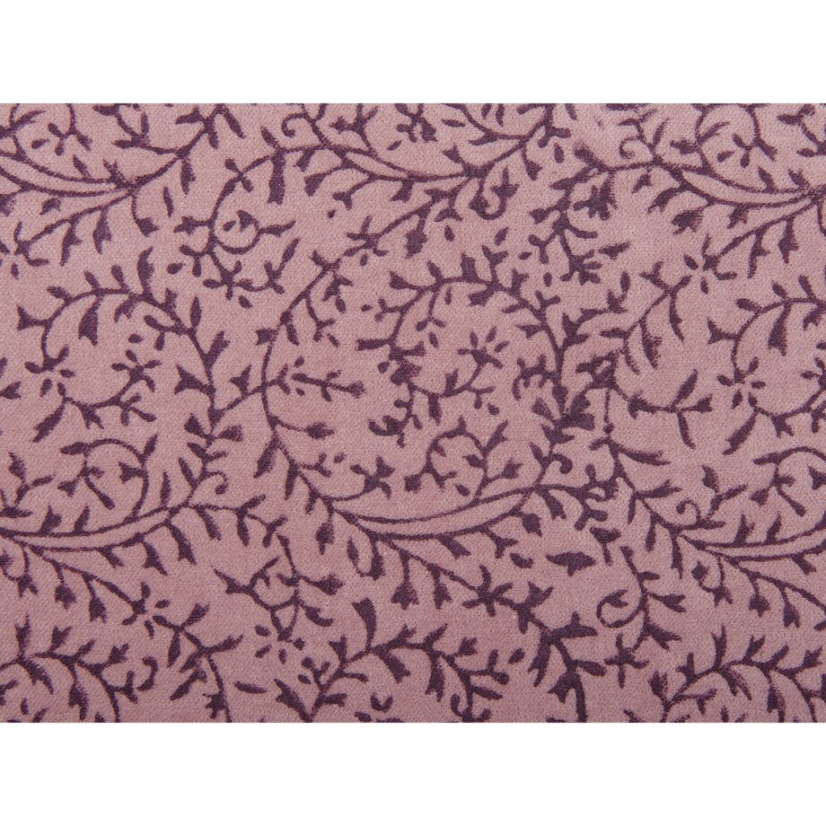 2 welurowe poduszki dekoracyjne roślinny motyw 45 x 45 cm różowe ROMNEYA