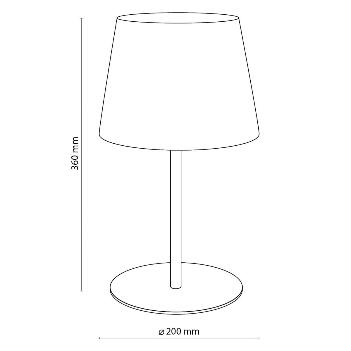 Biurkowa lampka z tkaniny Maja 2936 TK Lighting abażurowa metalowa czarna