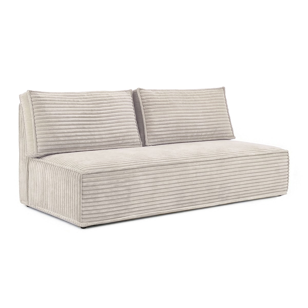 Kanapa Rozkładana z Funkcją Spania Sofa Dwuosobowa Do Salonu Beżowa MAVIA
