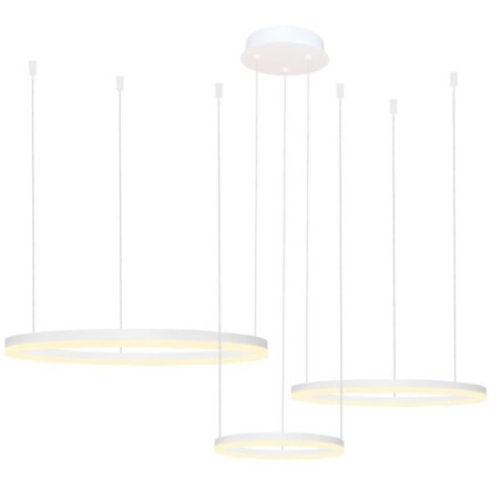 Lampa wisząca pierścieniowa Halo AZ4971 80+60+40 LED 55W z pilotem biała