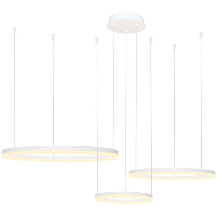 Lampa wisząca pierścieniowa Halo AZ4971 80+60+40 LED 55W z pilotem biała