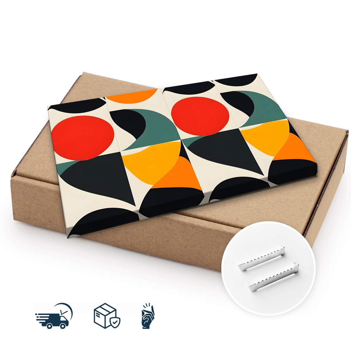 Obraz Ścienny Do Salonu Sypialni Abstrakcyjne Ornamenty Styl Vintage 120x80cm