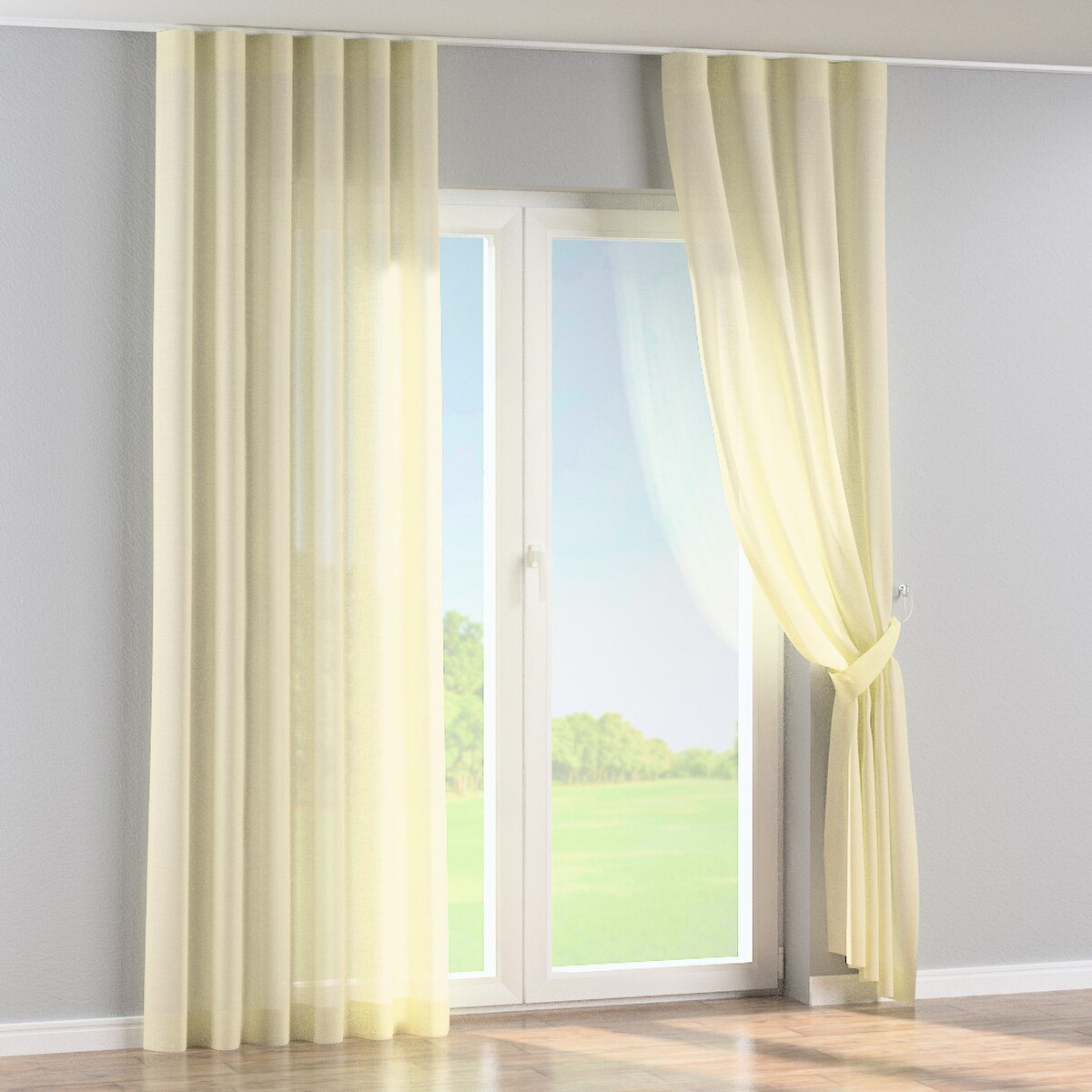 Zasłona na taśmie wave 130x245 prześwitujący ecru