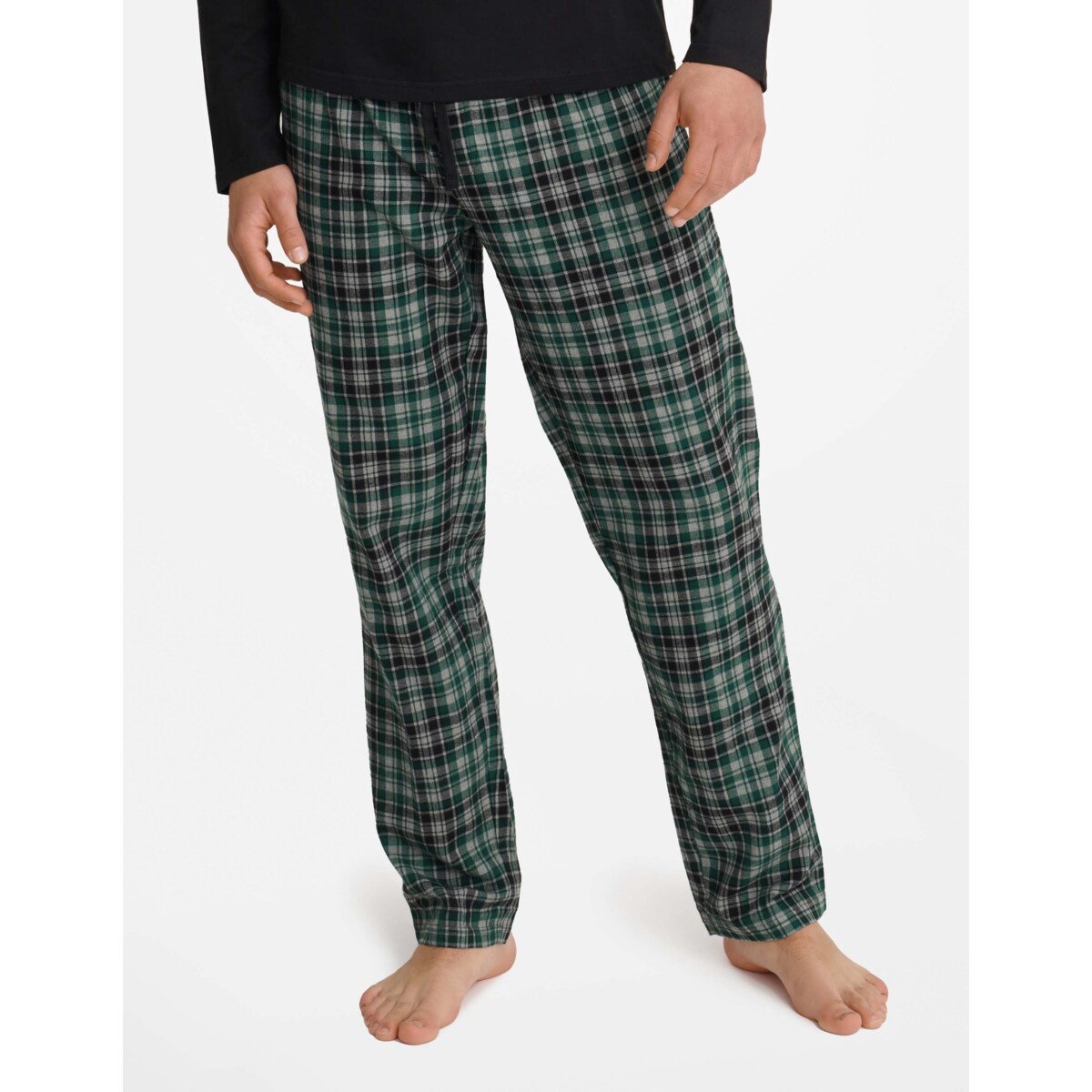 Piżama Usher 40946-99X Czarna Czarny, XL