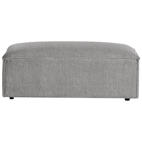 Sofa modułowa 2-osobowa z otomaną szara HELLNAR