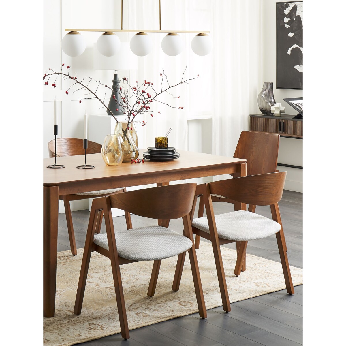 Lampa wisząca 5-punktowa metalowa złota ZIKULI