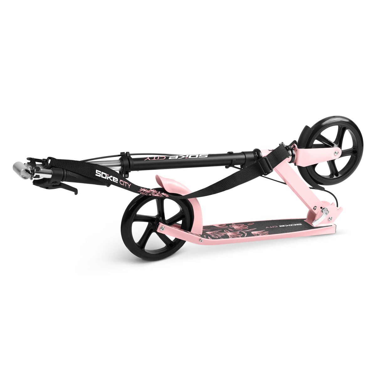 Hulajnoga miejska składana Soke City czarno-różowa