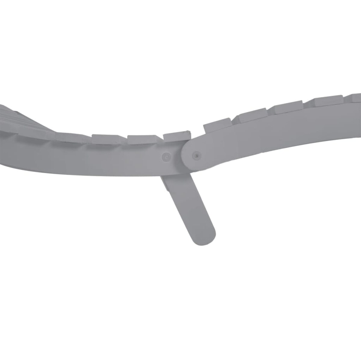 vidaXL Leżak, szary, 184x55x64 cm, lite drewno akacjowe