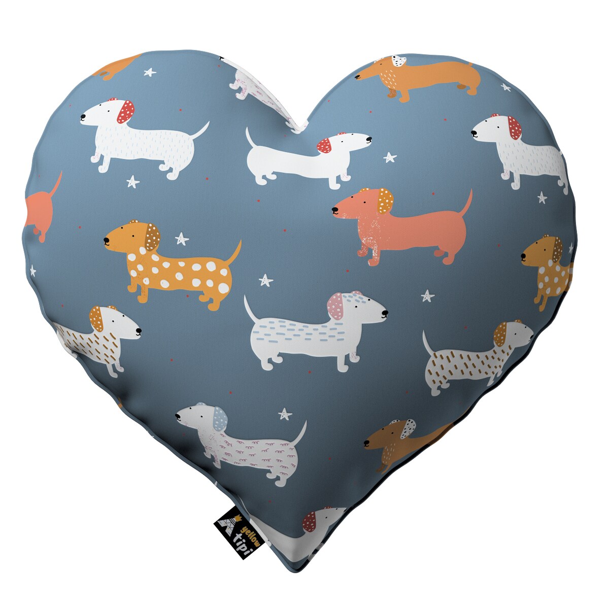 Poduszka Heart of Love, niebieski, 45x15x45cm, Magic Collection