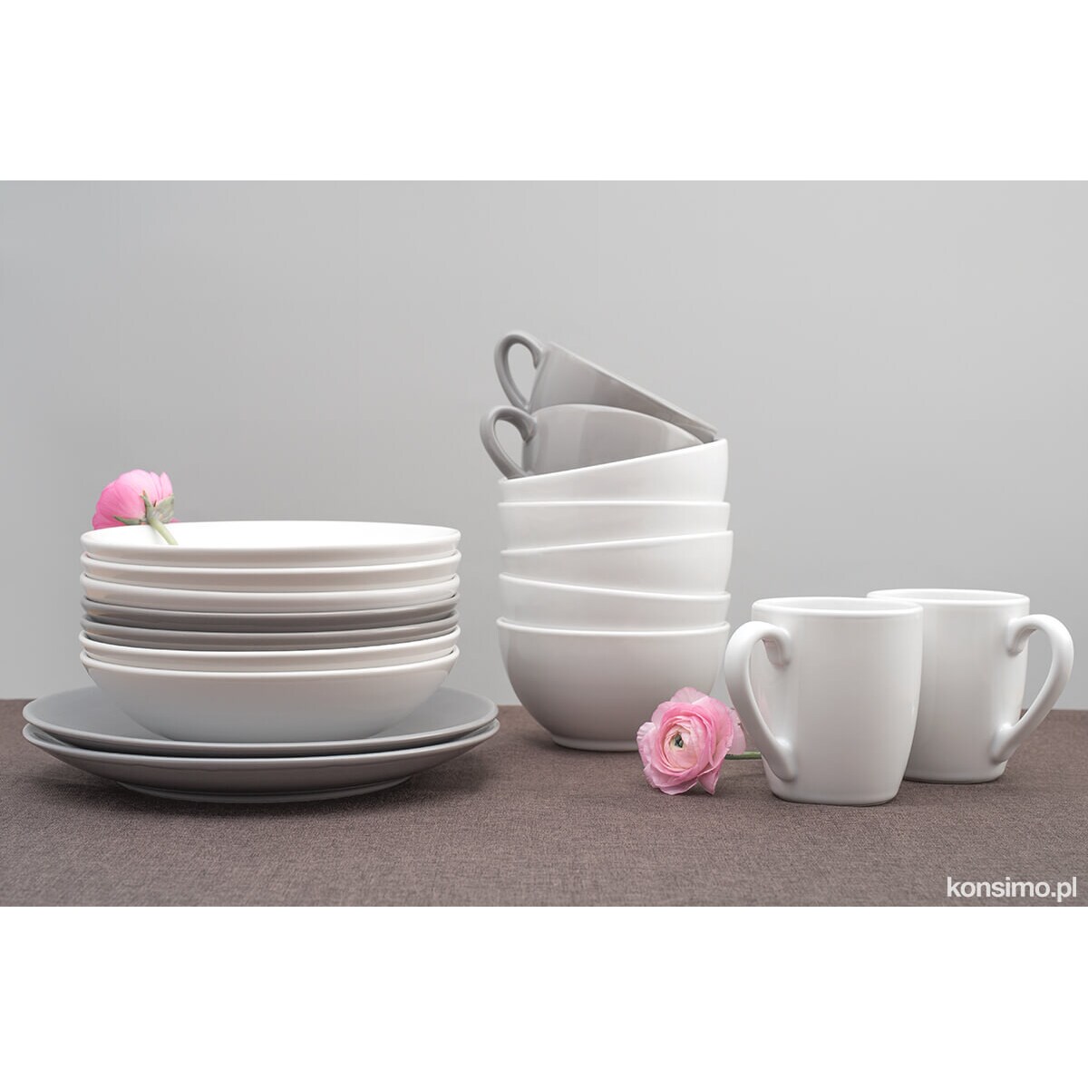 Konsimo LUPIN Spodek filiżanki do kawy, biały