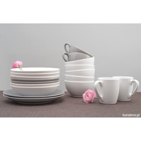 Konsimo LUPIN Spodek filiżanki do kawy, biały