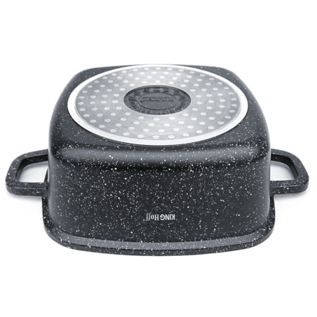 Garnek kwadratowy Z powłoką marmurową 4.5L 24cm indukcja gaz KINGHOFF