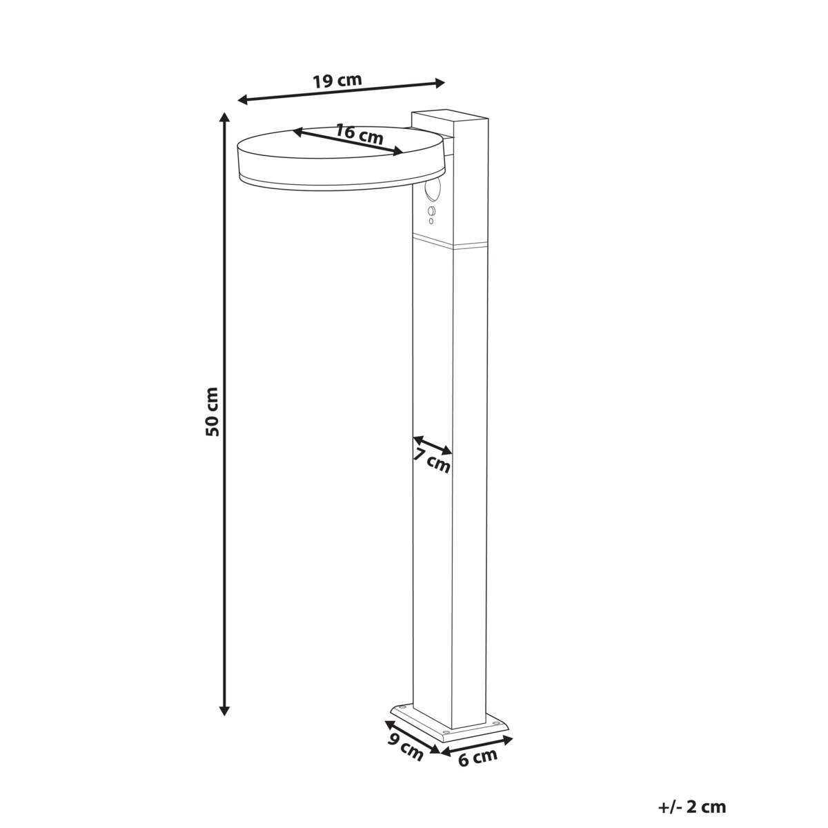Lampa ogrodowa solarna LED 50 cm czarna PARKERS