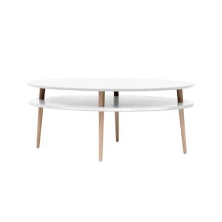 Ława owalna OVO HIGH 110x70 biała