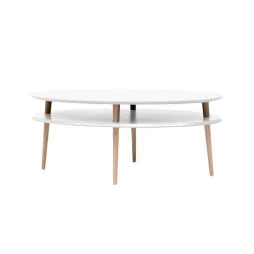 Ława owalna OVO HIGH 110x70 biała