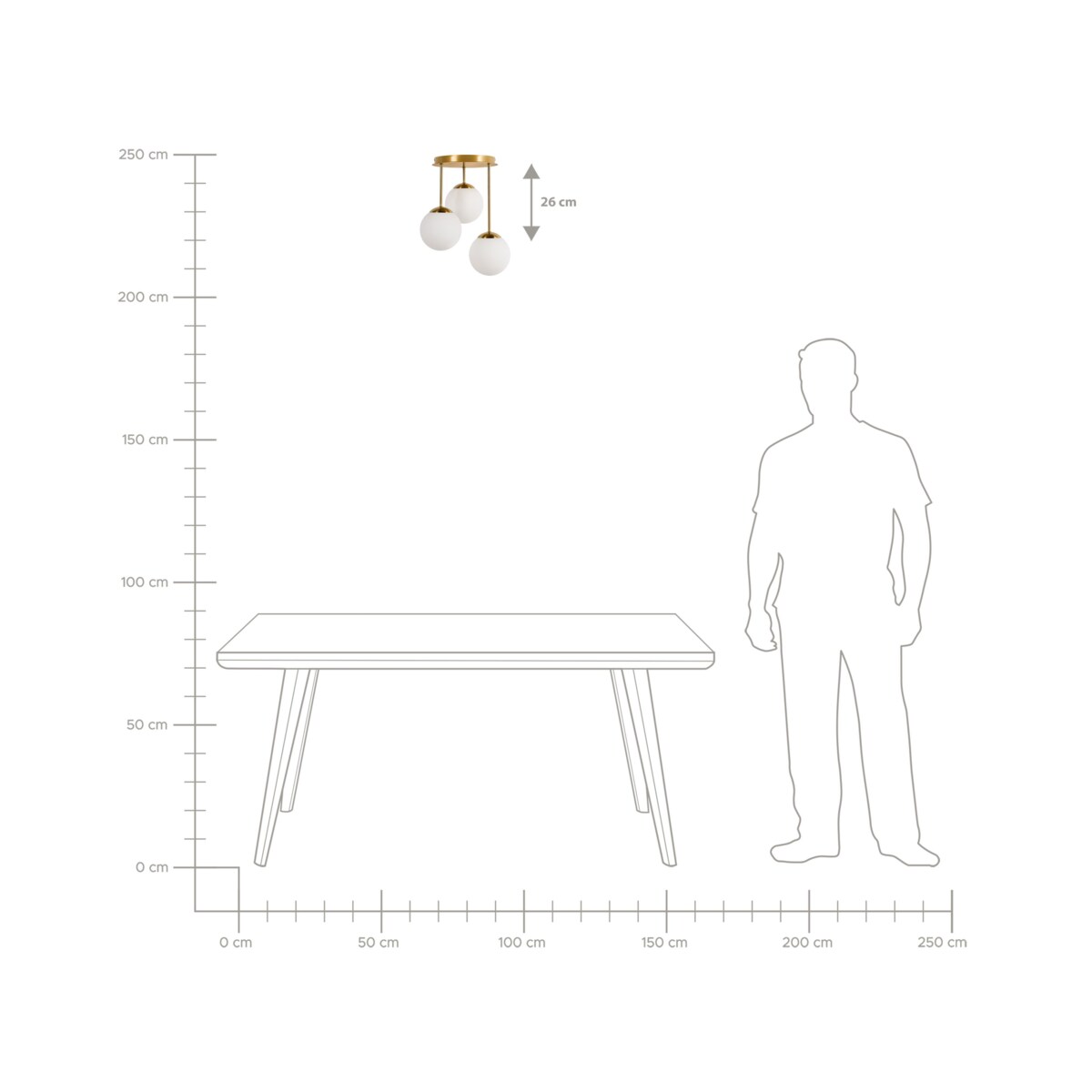 Lampa wisząca RIANA Metal Mosiężny