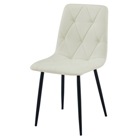 Krzesło Libra nowoczesny design, Beż Materiał / Nogi Czarne X3