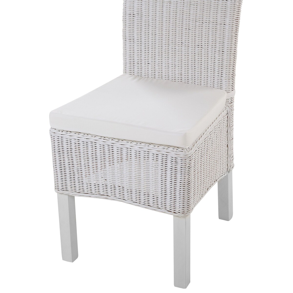 Zestaw 2 krzeseł rattanowych biały ANDES