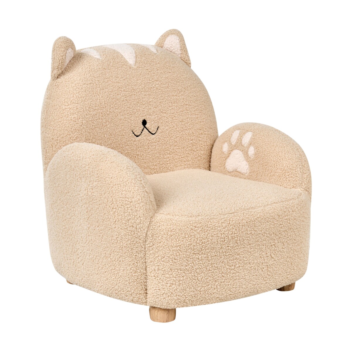 Fotel dziecięcy boucle kot beżowy ZOAR