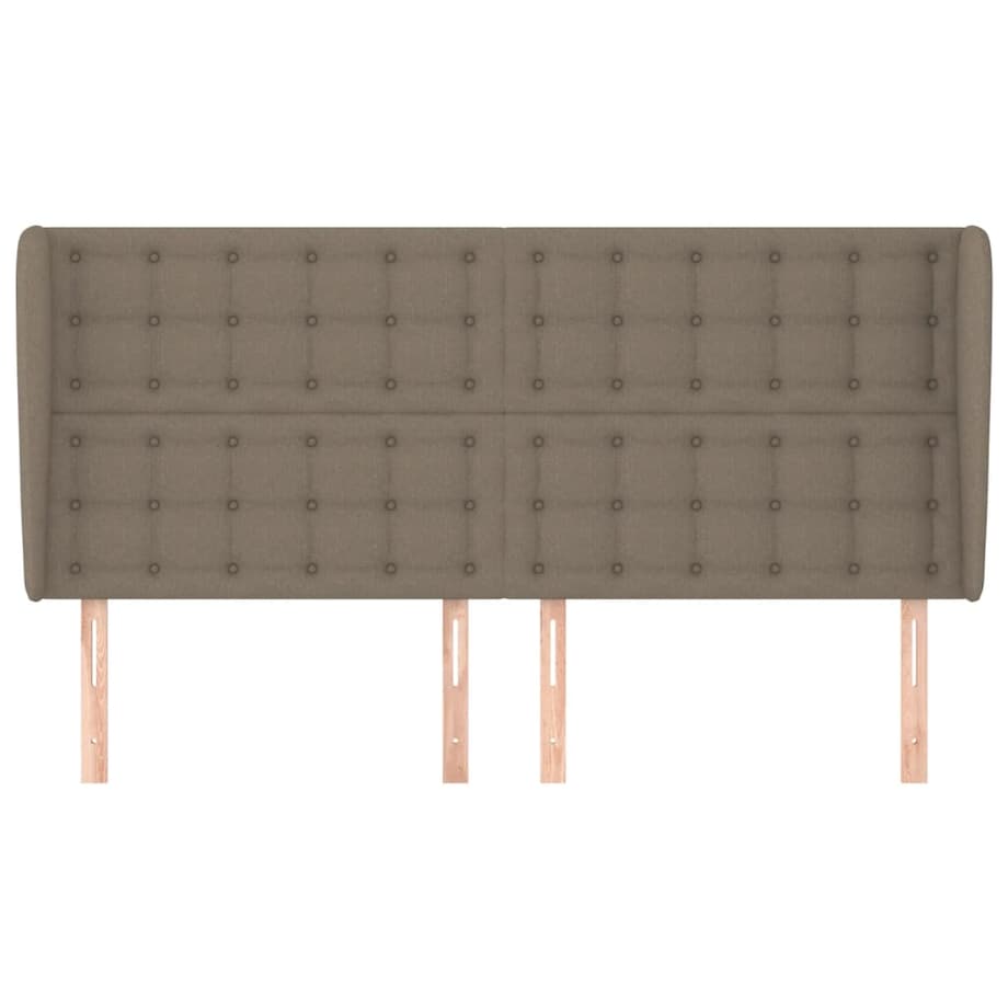 vidaXL Zagłówek uszak, taupe, 183x23x118/128 cm, tkanina