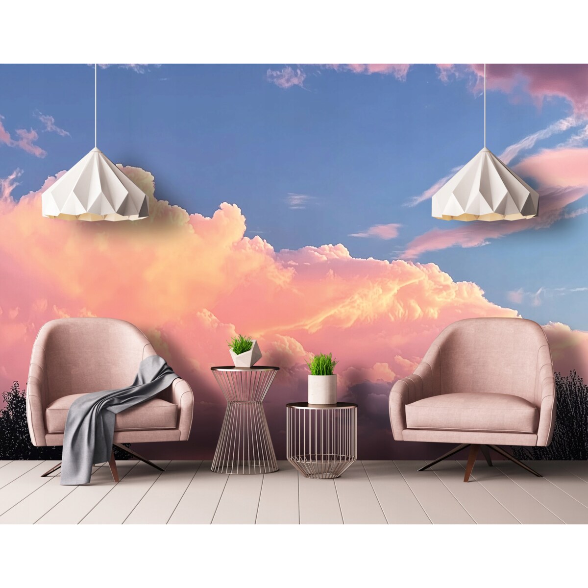 Fototapeta Do Sypialni Salonu Na Flizelinie Niebo Natura Różowy 400x280