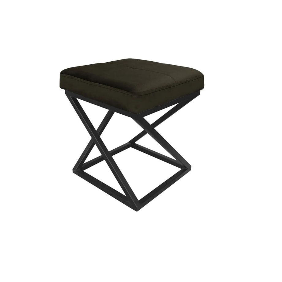 Pufa ZAZU 2 MG VELVET brązowa