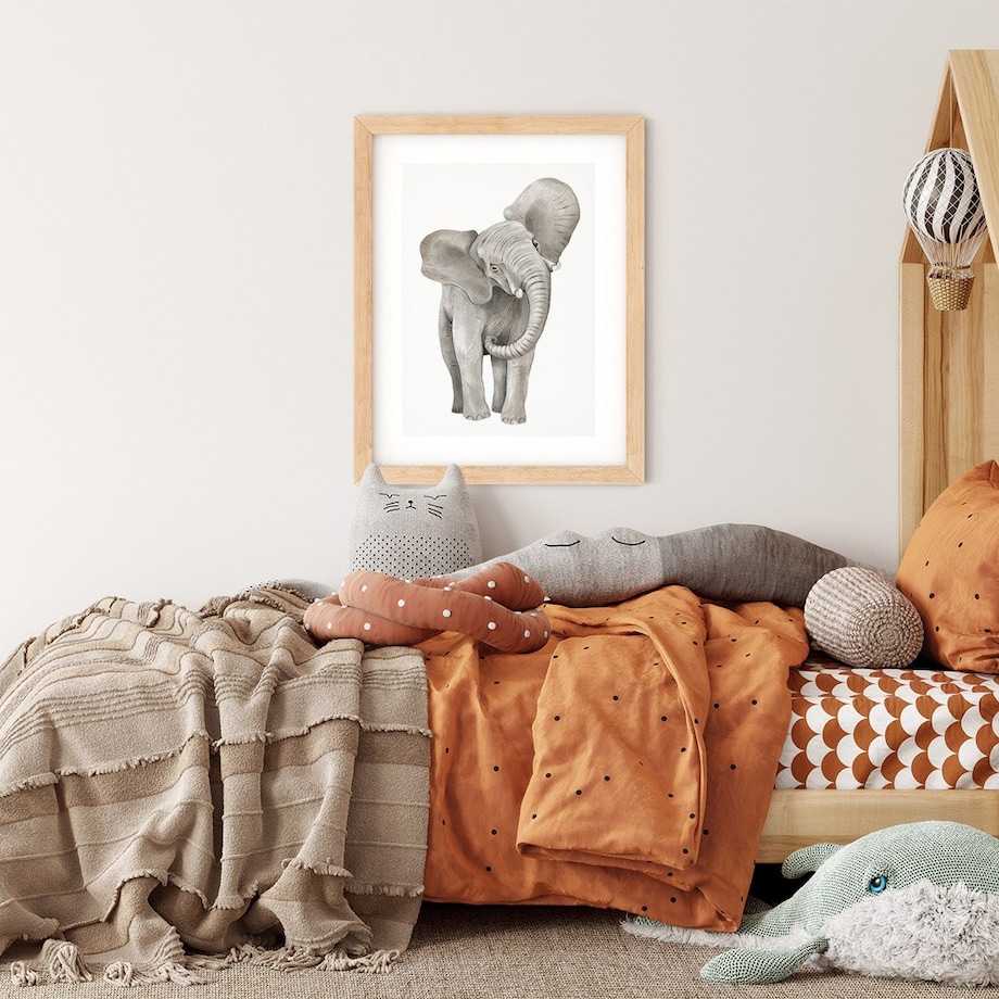 Plakat dla dzieci Słoń 20x30