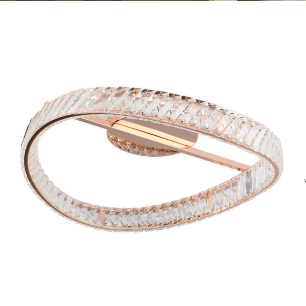 Kryształowa lampa natynkowa Gano MX3317-1-3GT Zumaline LED 40W 3000K złoty