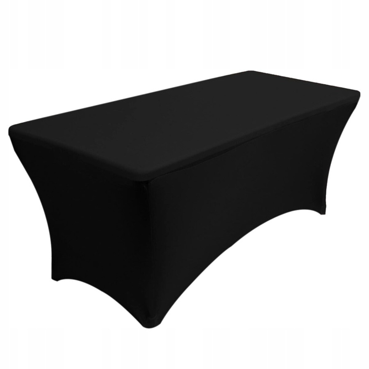 POKROWIEC OBRUS NA STÓŁ CATERINGOWY BANKIETOWY CZARNY 180x76cm ELASTYCZNY [25B]