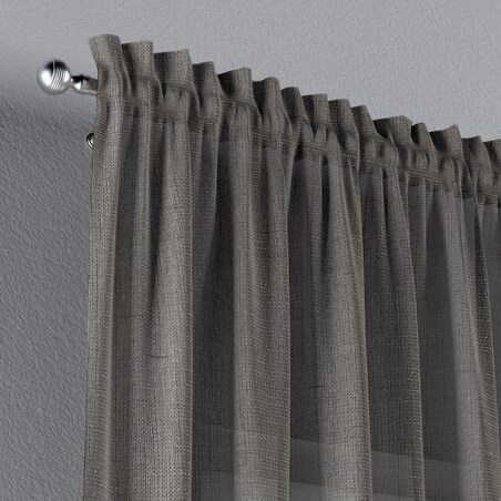 Zasłona na kanale z grzywką 1 szt. 130x260 szary