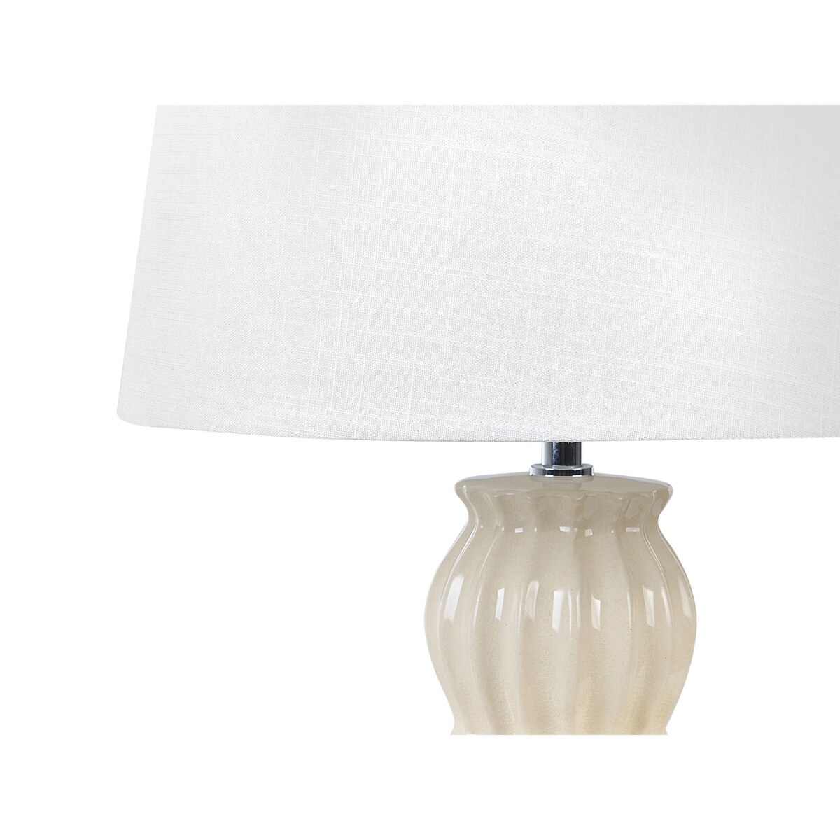 Lampa stołowa ceramiczna beżowa MALABUKA