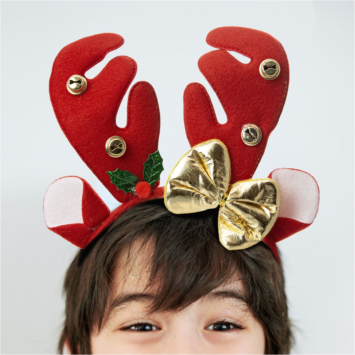Opaska Na Głowę Rogi Renifera 24X25 Cm Święta Mikołajki Ozdoba Do Włosów Czerwone