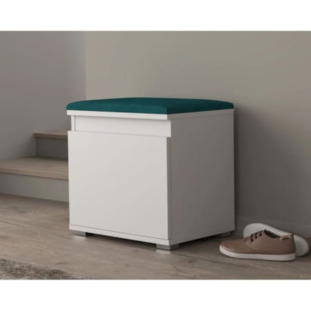 Szafka na buty z siedziskiem SINGAPUR 50 biała/zielona