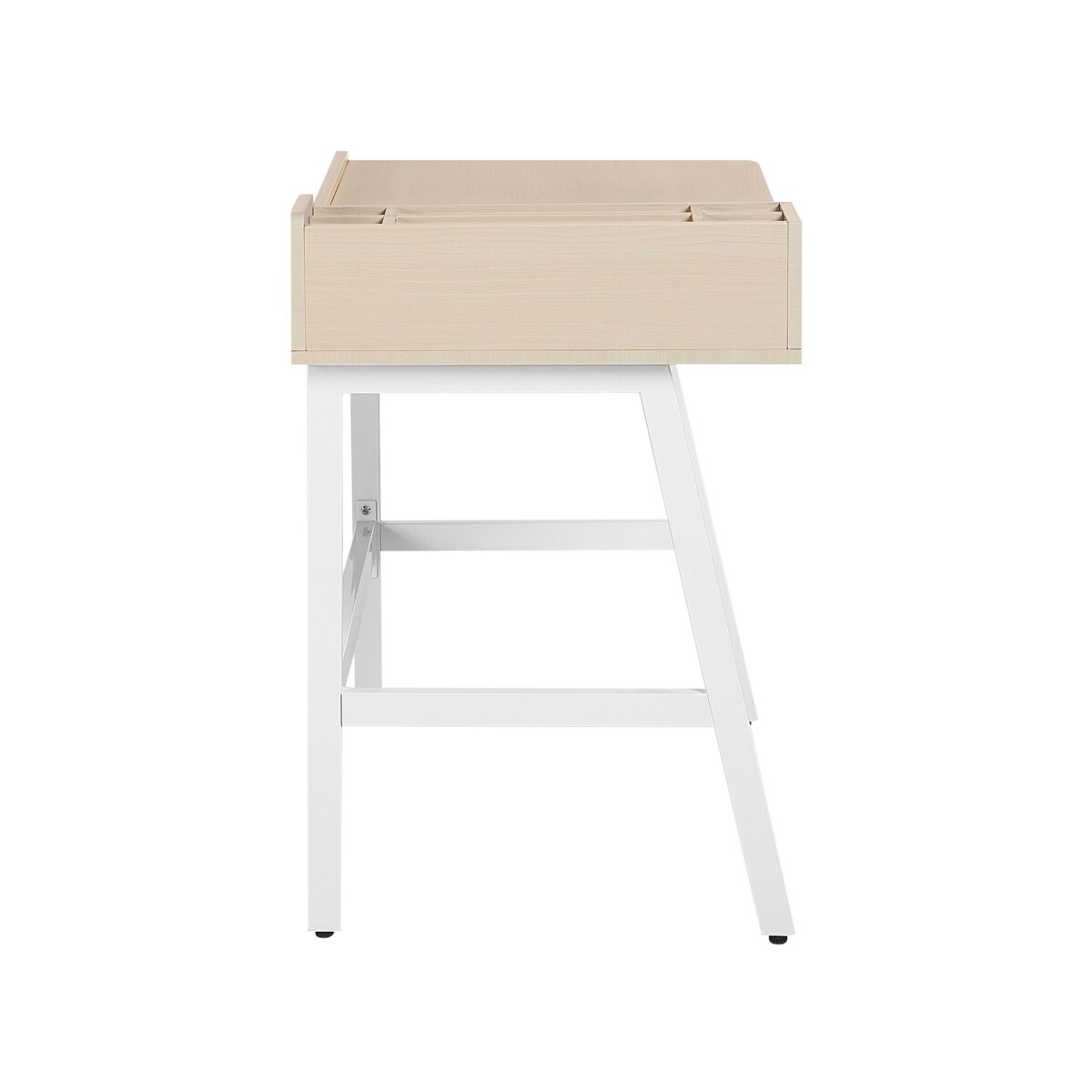 Biurko z szufladą i półką 100 x 55 cm jasne drewno PARAMARIBO