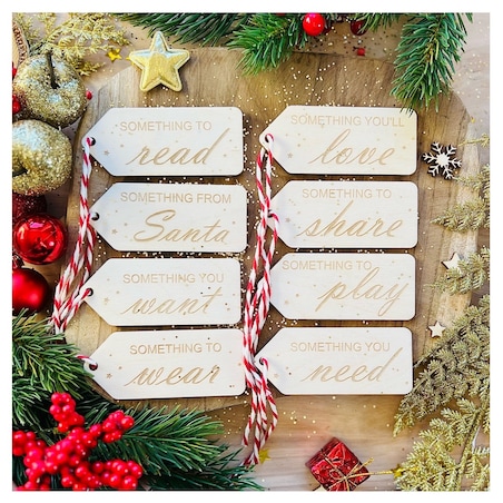 Drewniane bileciki na prezenty