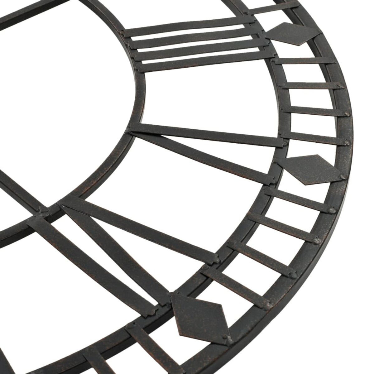 vidaXL Zegar ścienny vintage z mechanizmem kwarcowym, metal, 60cm, XXL