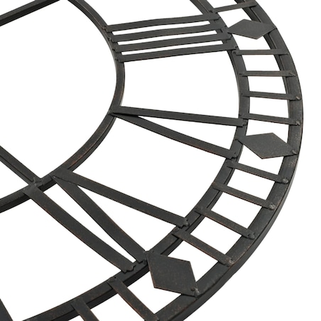 vidaXL Zegar ścienny vintage z mechanizmem kwarcowym, metal, 60cm, XXL