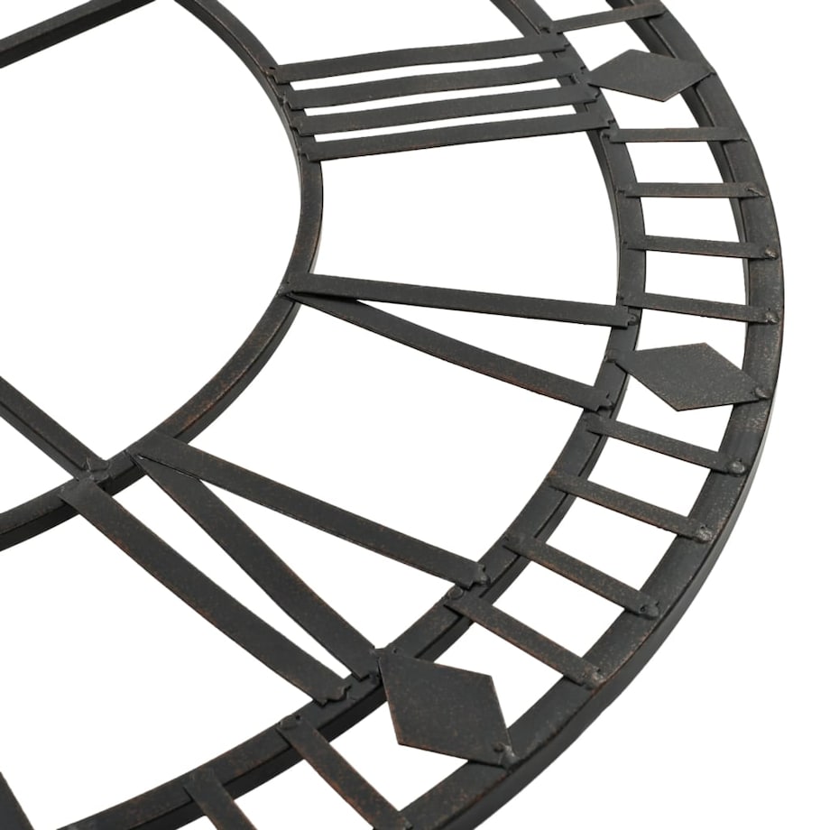 vidaXL Zegar ścienny vintage z mechanizmem kwarcowym, metal, 60cm, XXL