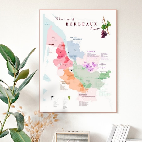 plakat BORDEAUX FRANCJA region winiarski 40x50cm
